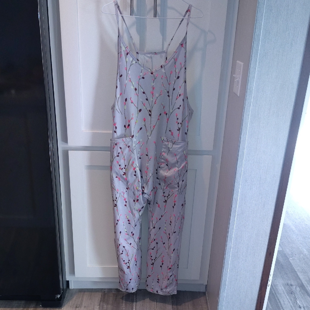Floral Gray Jumpsuit